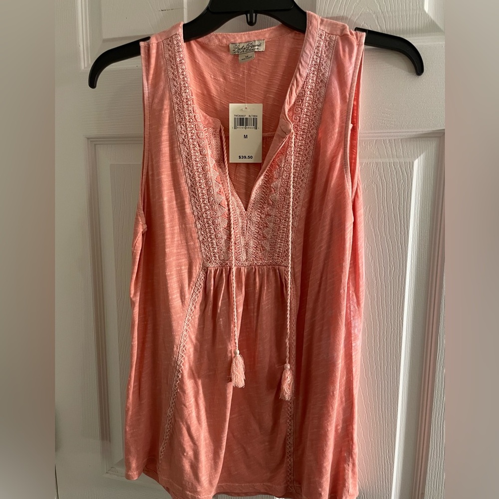 New pink Lucky Brand tank top with tags